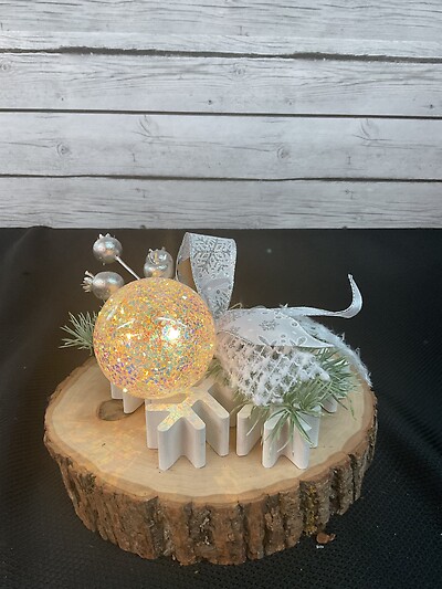 Snowflake with light up ornament