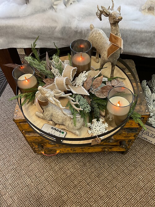 Deer Center Piece with Candle
