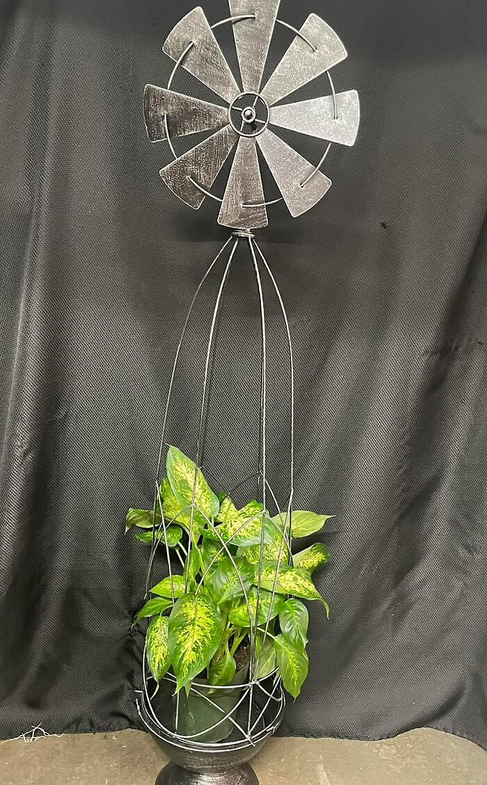 Big Windmill Plant Stand with plant